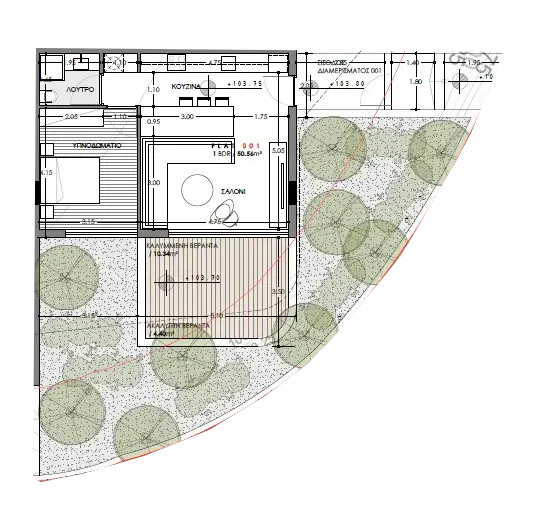Floor plan for apartment 001